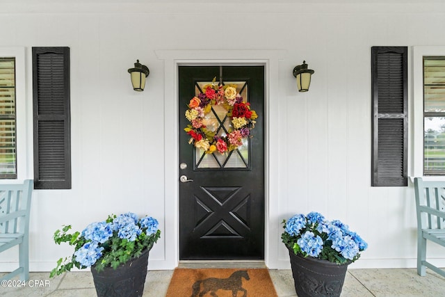 view of doorway to property