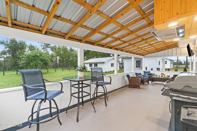 view of patio / terrace with an outdoor living space