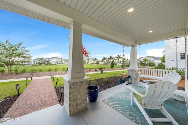 view of patio / terrace with covered porch