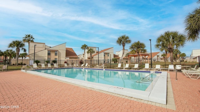 view of pool with a patio