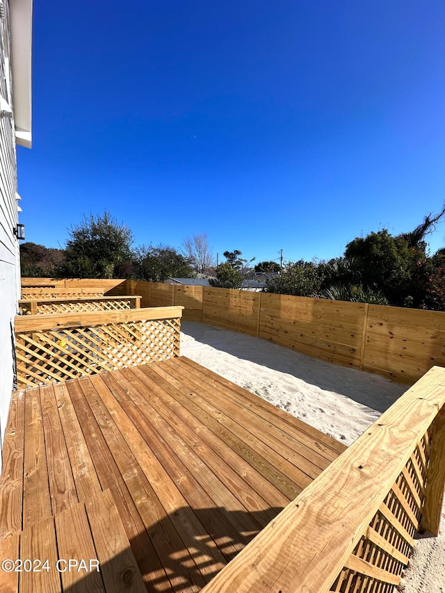 view of wooden deck