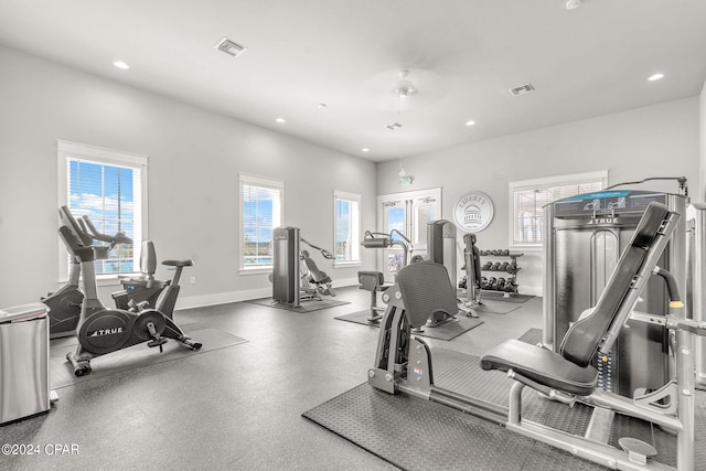 view of exercise room