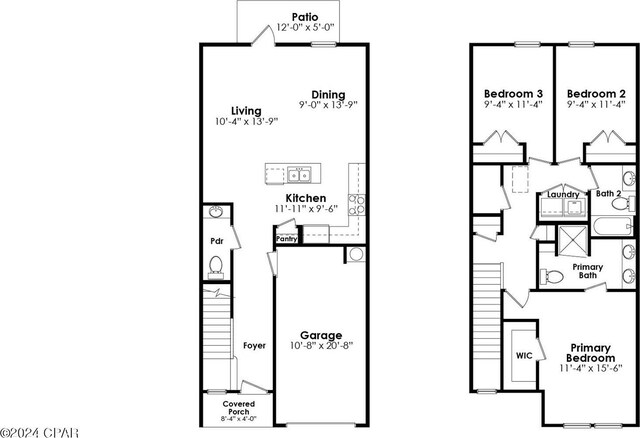 multi unit property featuring a yard and a garage