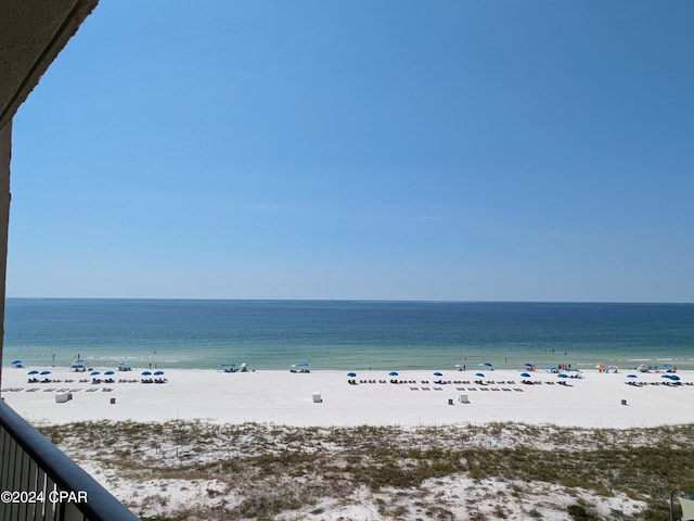 water view with a view of the beach