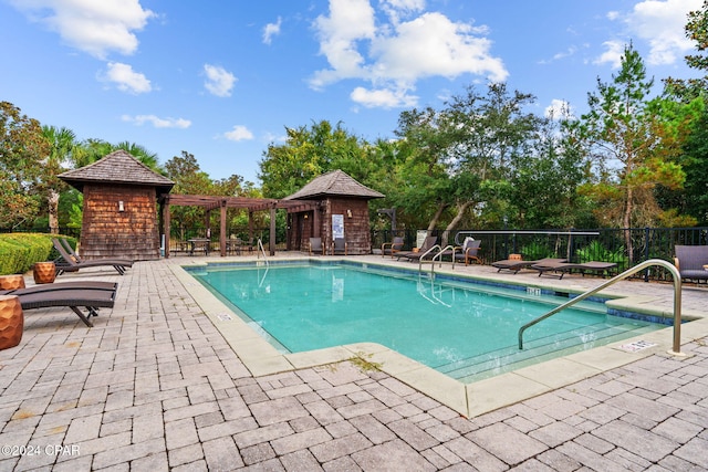 view of pool with a patio