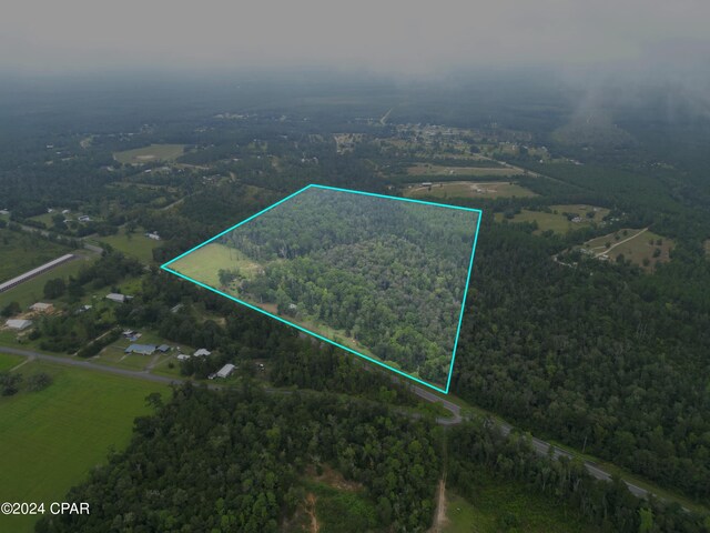 13272 NW State Road 20, Bristol, FL 32321 - aerial overview of property's location featuring a forest and property boundaries highlighted