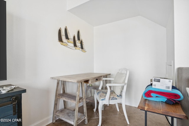 view of tiled dining space