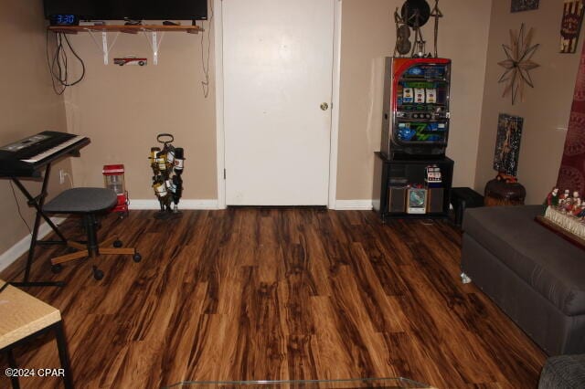 misc room featuring dark hardwood / wood-style floors