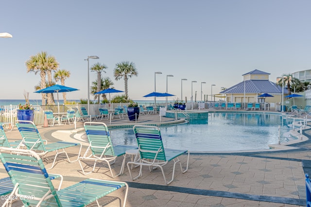 view of pool with a patio area