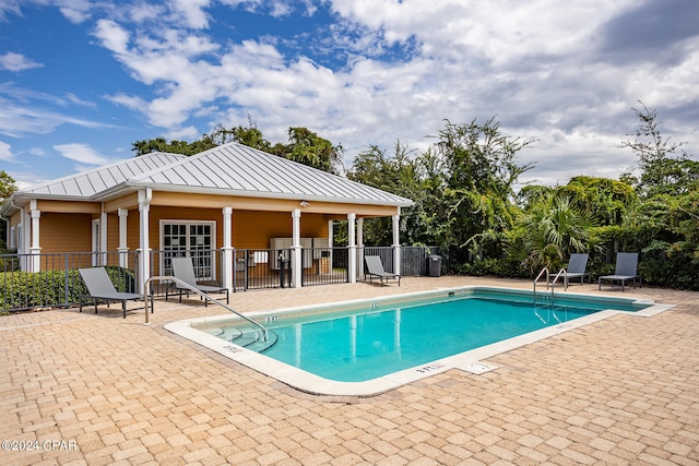 view of pool with a patio area