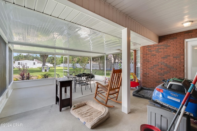 sunroom / solarium featuring a wealth of natural light