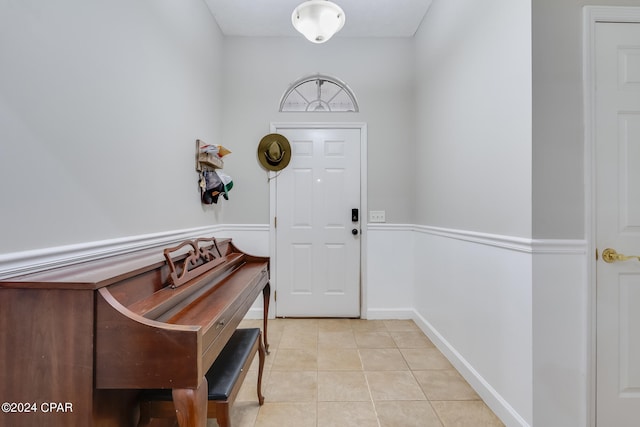 view of tiled entrance foyer