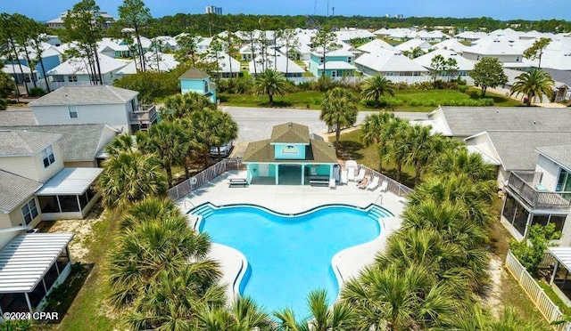 view of pool featuring a patio