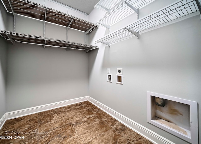 laundry room with hookup for a washing machine and electric dryer hookup