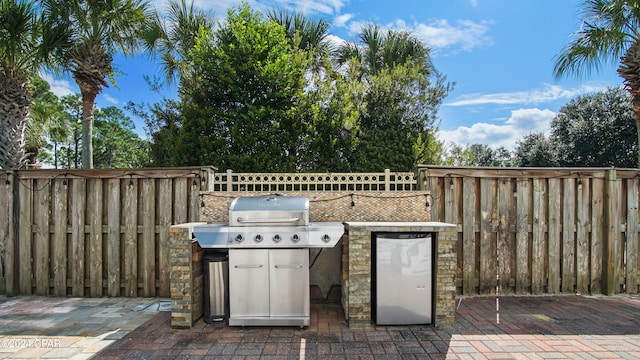 view of patio featuring grilling area