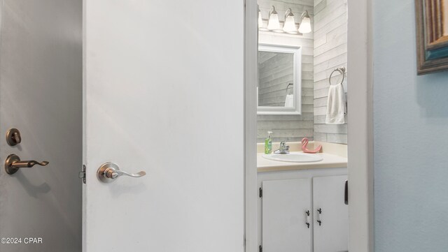 bathroom featuring vanity