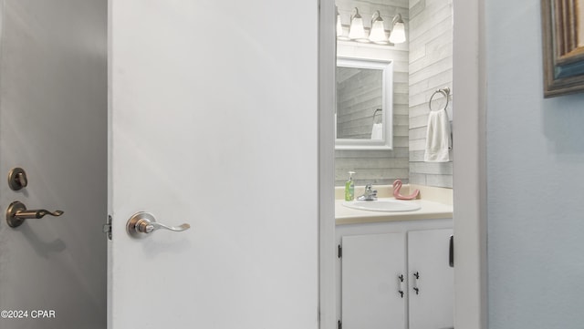 bathroom with vanity