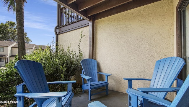 view of patio / terrace featuring a balcony