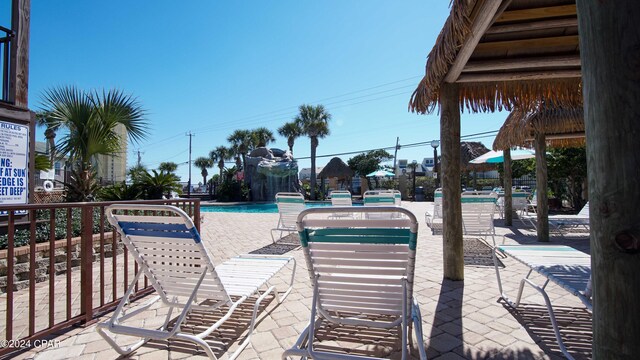 view of patio with a community pool