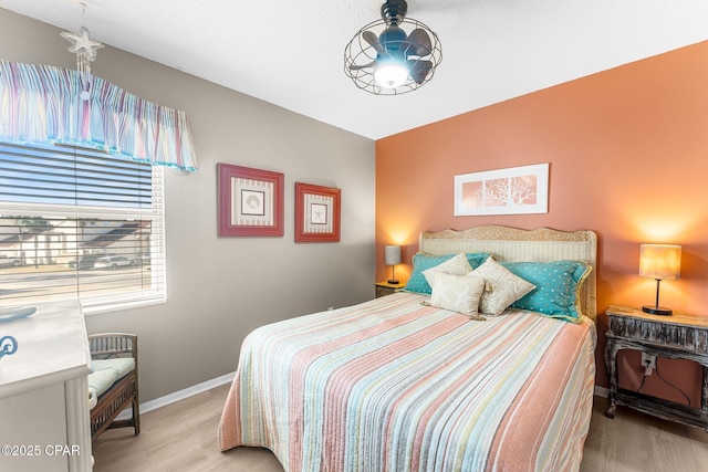 bedroom featuring light hardwood / wood-style flooring