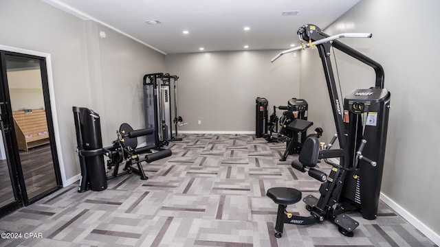 view of exercise room