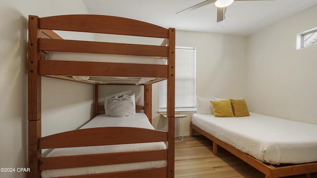 3809 Mystic St, Panama City, FL 32408 - bedroom with ceiling fan and light wood-style floors