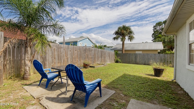 view of yard featuring a patio area