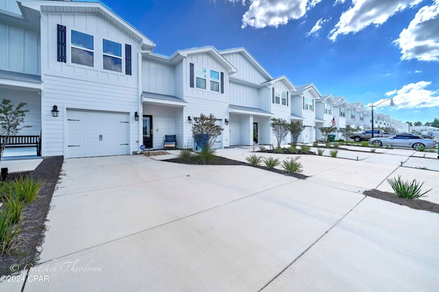 view of property featuring a garage