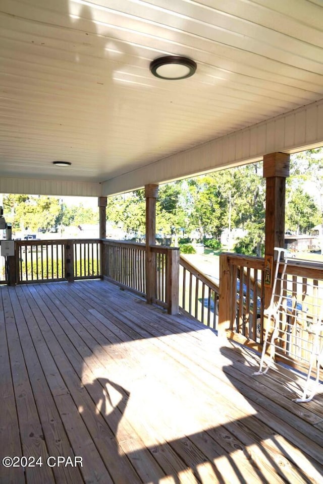 view of wooden deck