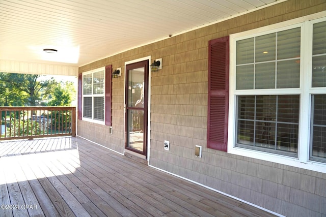 deck with covered porch