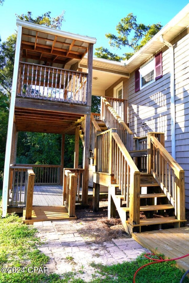 exterior space with a deck