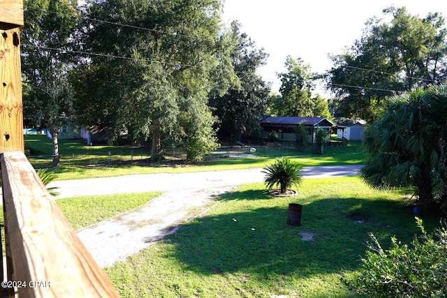 view of community with a yard