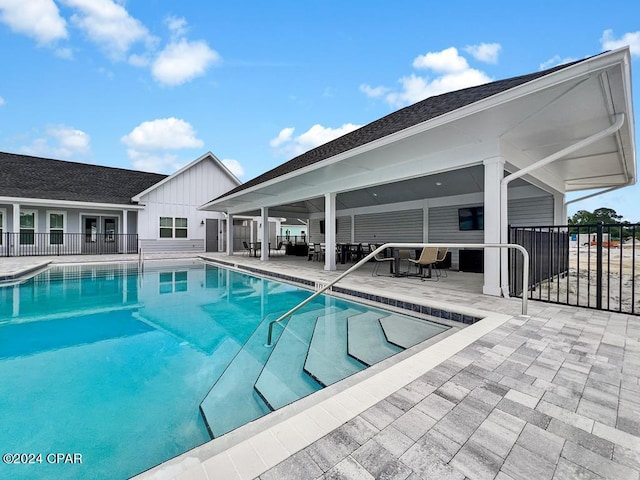 view of pool featuring a patio area and an outdoor hangout area