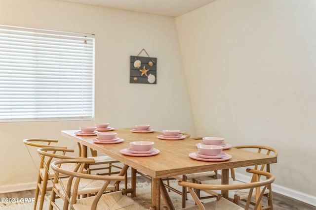 dining room featuring wood-type flooring