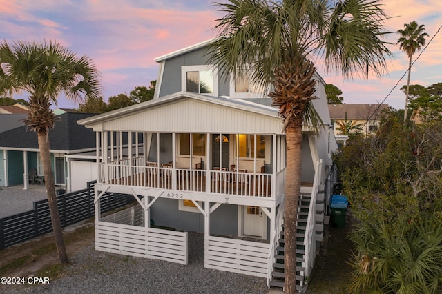 view of coastal home