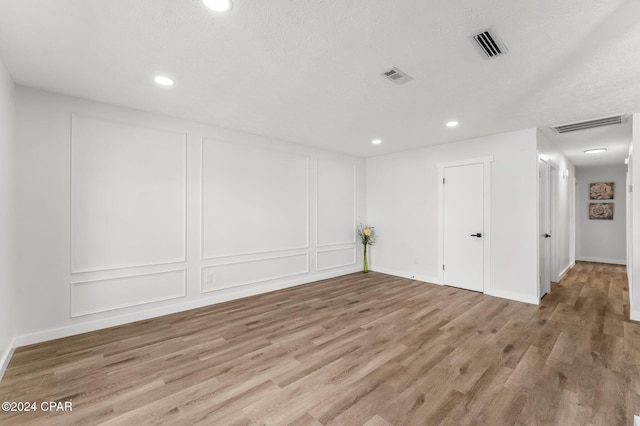 empty room featuring light wood-type flooring