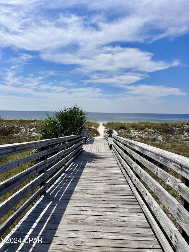 view of property's community featuring a water view