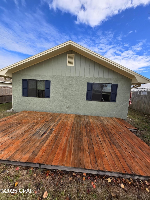 exterior space with a wooden deck