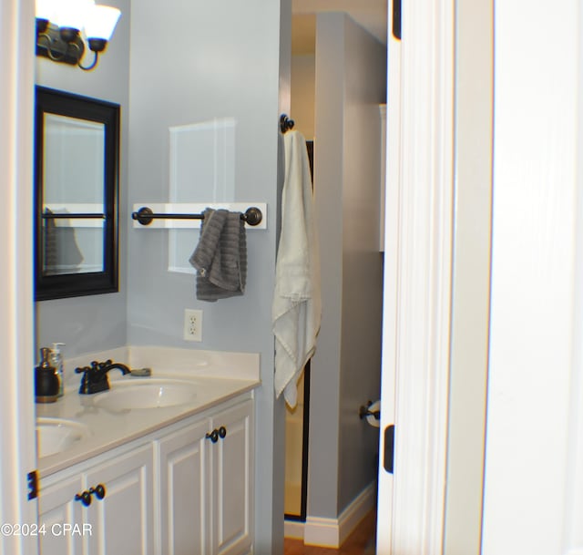 bathroom with vanity