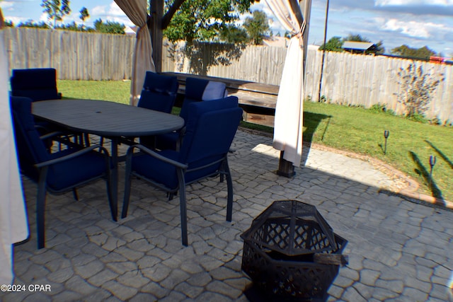 view of patio with a deck