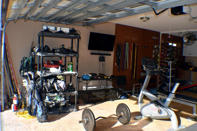 interior space featuring a garage door opener