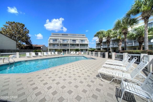 view of pool with a patio