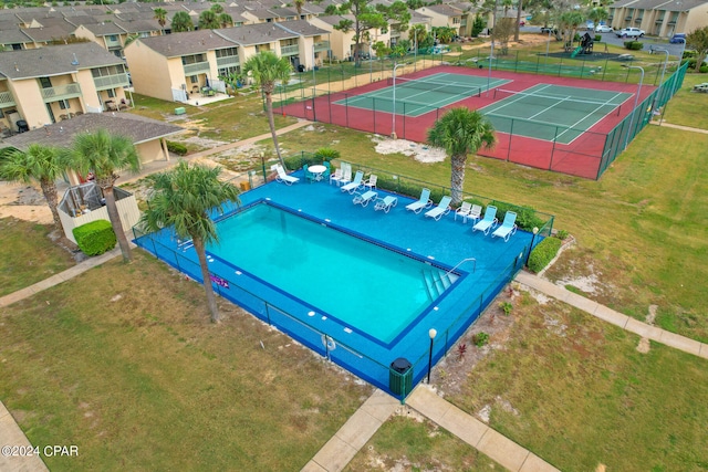 birds eye view of property