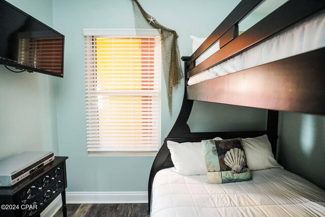 bedroom featuring hardwood / wood-style floors