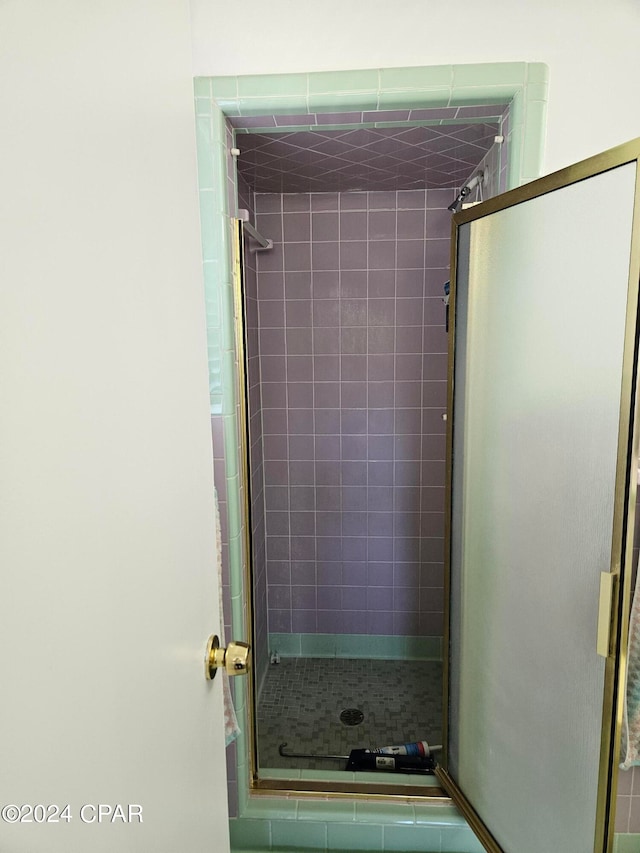 bathroom with an enclosed shower