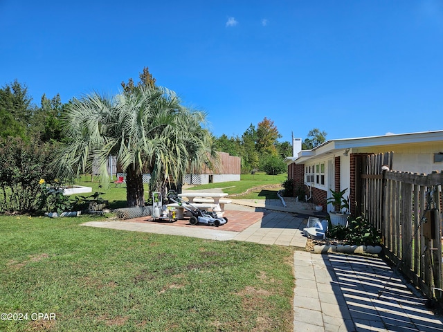 view of yard with a patio