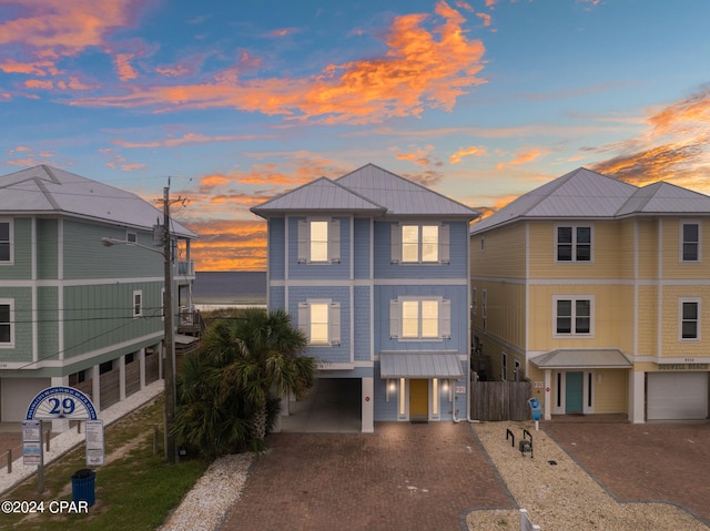 view of front of house featuring a garage