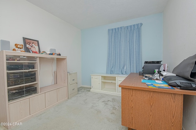 view of carpeted office space