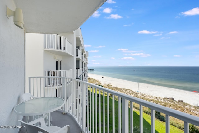 4425 Thomas Dr Unit 707, Panama City, FL 32408 - balcony with view of water and beach