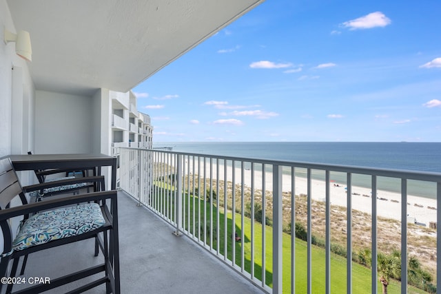 4425 Thomas Dr Unit 707, Panama City, FL 32408 - balcony with view of water and beach